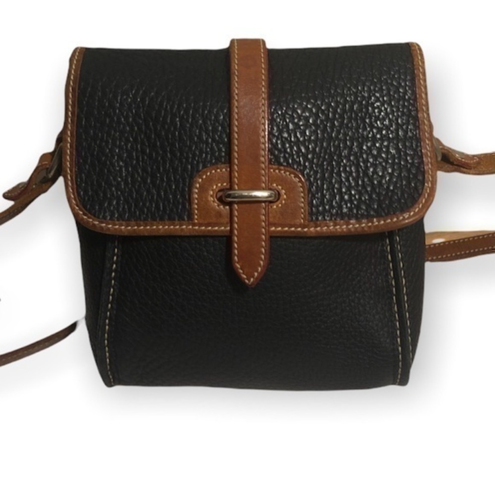DOONEY & bourke all weather leather black brown vintage binocular crossbody bag - Picture 1 of 14